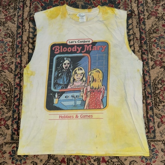 Unisex Lets Conjure Bloody Mary Hobbies and Games Series Turmeric Tie Dye Size S - Picture 1 of 4